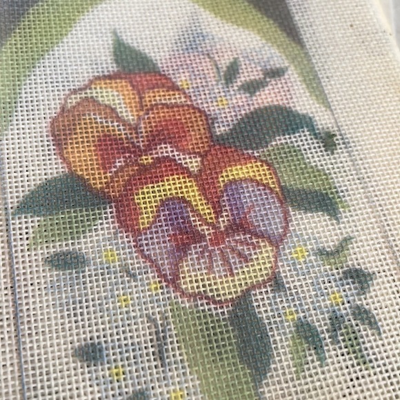 Counted Cross Stitch by Something Special Pansy Eyeglass Case Kit - Picture 3 of 3